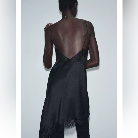 ZARA NWT ZW Collection Asymmetric Lace Dress - Picture 11 of 14